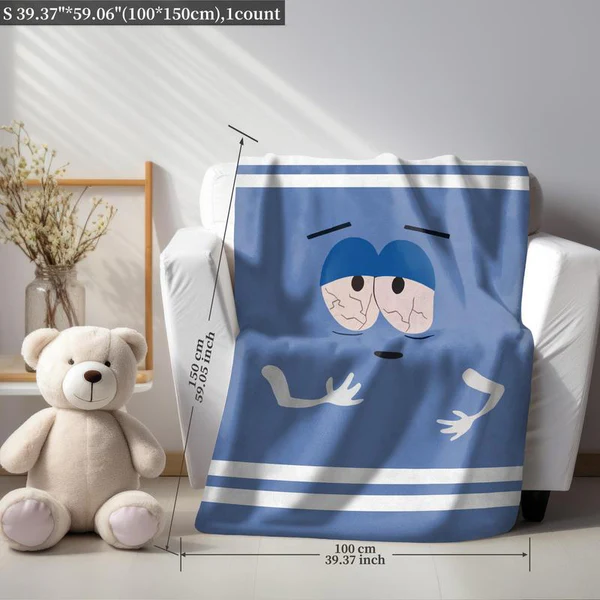 Ultra-Soft Cartoon Flannel Blanket - Cozy, Playful Comfort for All Ages