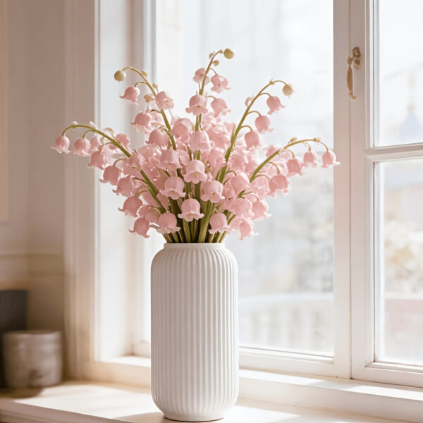 European Textured Cylindrical Floor Vase