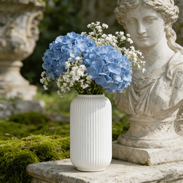 European Textured Cylindrical Floor Vase