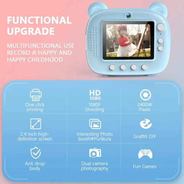 Mini Instant Print Digital Camera for Kids | Limited Edition