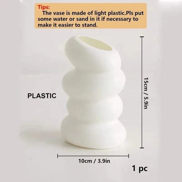 Nordic Spiral White Vase | Modern Decorative Flower Vase for Home Décor