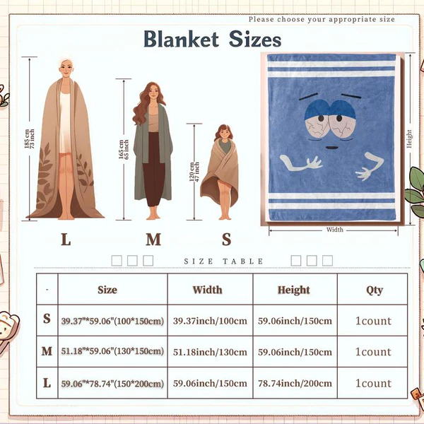 Ultra-Soft Cartoon Flannel Blanket - Cozy, Playful Comfort for All Ages