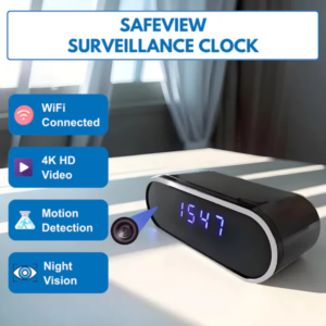 Discreet SafeView Surveillance Clock