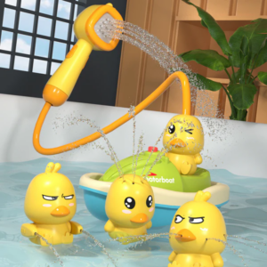 DUCK FOUNTAIN BATH TOY WITH SHOWER HEAD | FUN WATER SPRAY BATH TOY FOR KIDS