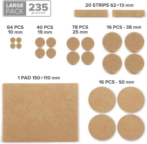 Giant Pack of Furniture Pads for Furniture Feet