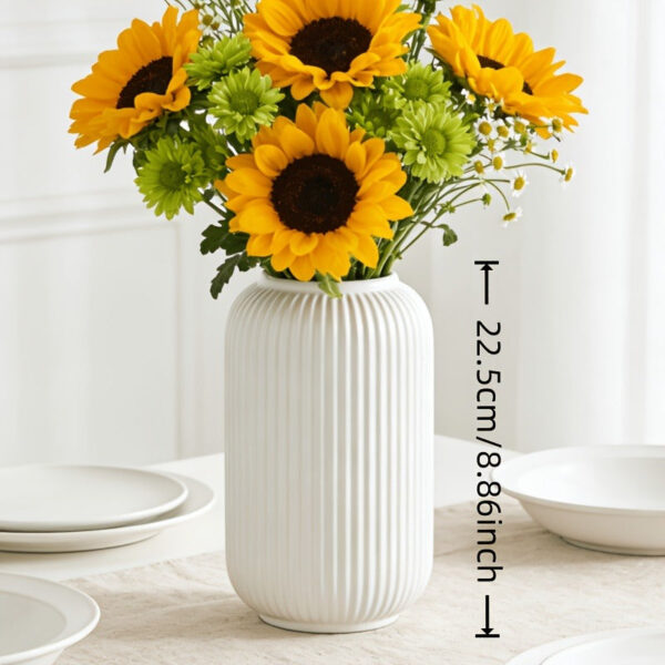 European Textured Cylindrical Floor Vase
