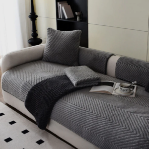 HERRINGBONE | Thickened Plush Non-Slip Sofa Cover for Ultimate Comfort & Warmth