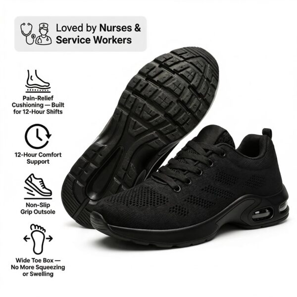 Orthora™ Pro — 12-Hour Shift Shoes for All-Day Foot, Knee & Back Pain Relief