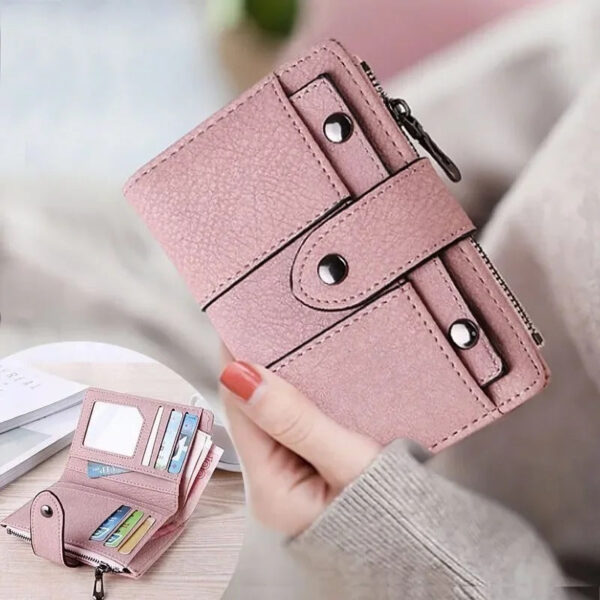 Women's Vegan Leather Multi-Compartment Wallet with Card Holder