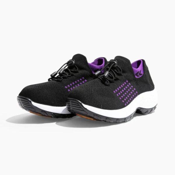Ortho Stretch Cushion Shoes Women - Black / Purple
