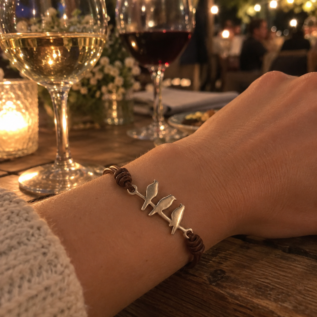 The bracelet in its opened gift box
